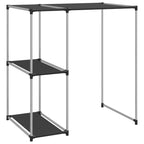 vidaXL Waschmaschinenregal Schwarz 87x55x90,5 cm Eisen