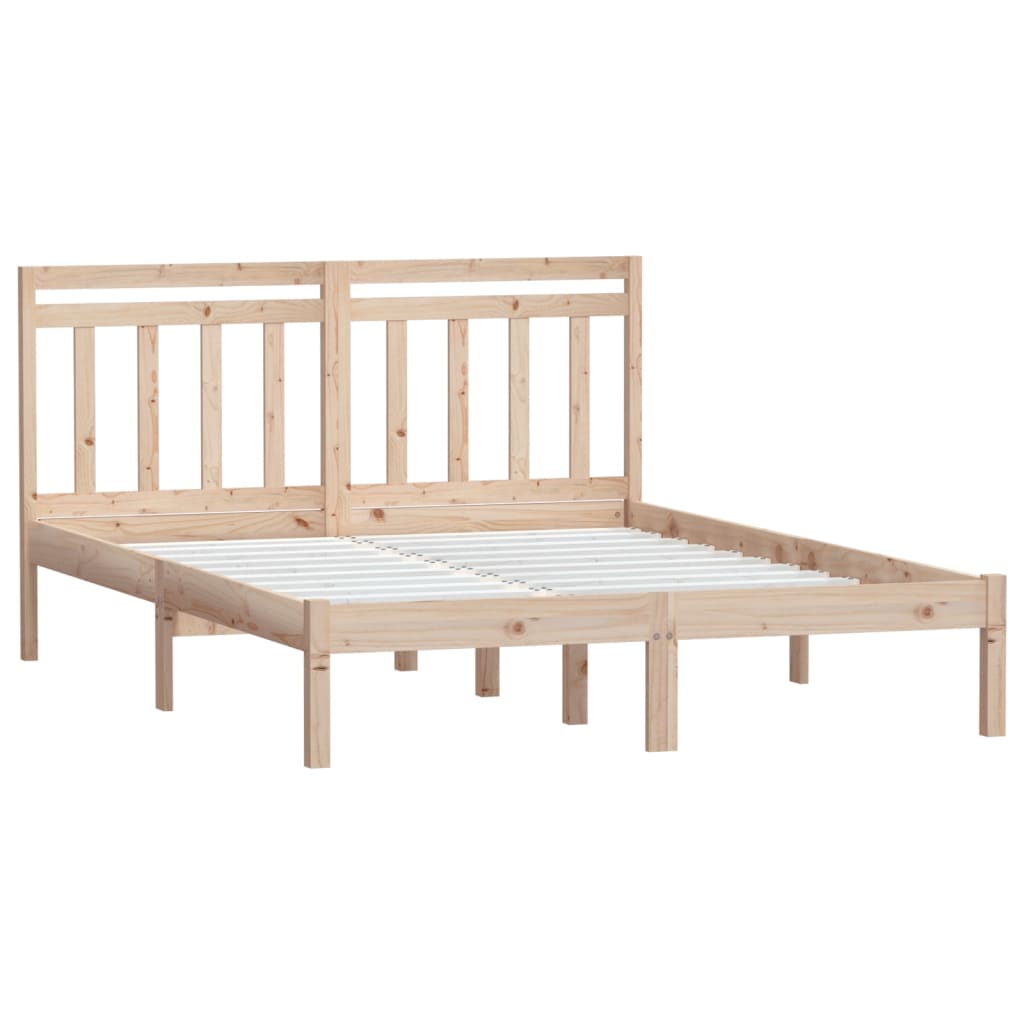 vidaXL Massivholzbett Kiefer 140x190 cm