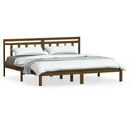 vidaXL Massivholzbett Honigbraun Kiefer 200x200 cm