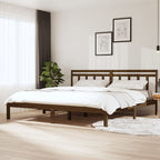 vidaXL Massivholzbett Honigbraun Kiefer 200x200 cm