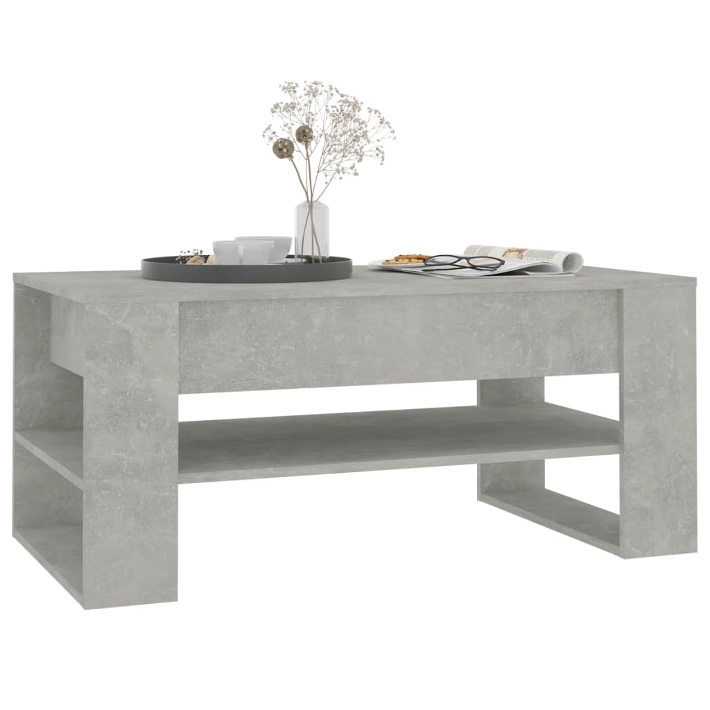 vidaXL Couchtisch Betongrau 102x55x45 cm Holzwerkstoff