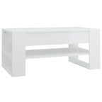 vidaXL Couchtisch Hochglanz-Weiß 102x55x45 cm Holzwerkstoff