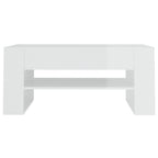 vidaXL Couchtisch Hochglanz-Weiß 102x55x45 cm Holzwerkstoff