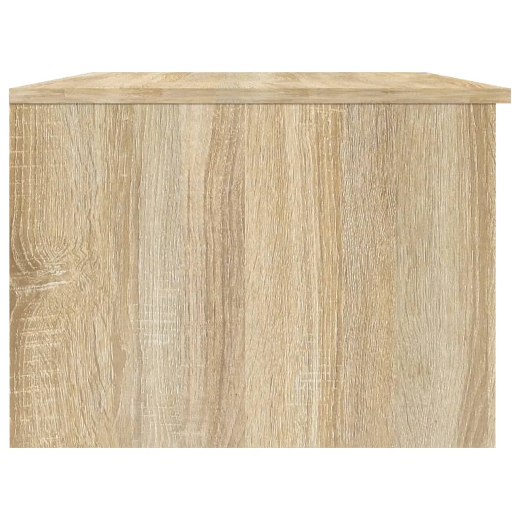 vidaXL Couchtisch Weiß und Sonoma-Eiche 102x50x36 cm Holzwerkstoff