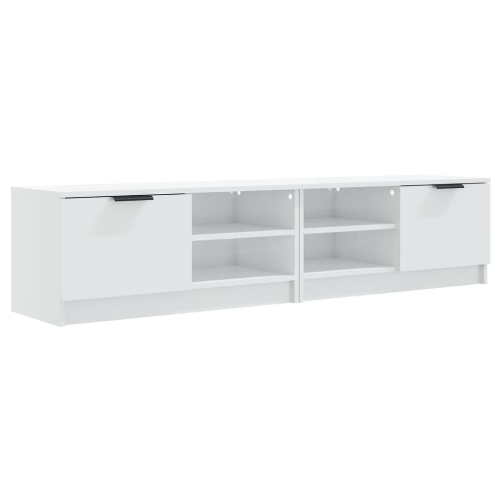 vidaXL TV-Schränke 2 Stk. Hochglanz-Weiß 80x35x36,5 cm Holzwerkstoff