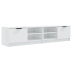 vidaXL TV-Schränke 2 Stk. Hochglanz-Weiß 80x35x36,5 cm Holzwerkstoff