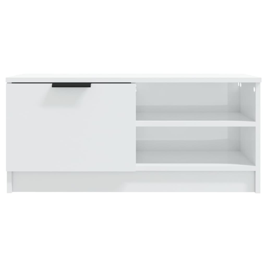 vidaXL TV-Schränke 2 Stk. Hochglanz-Weiß 80x35x36,5 cm Holzwerkstoff