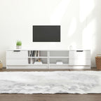 vidaXL TV-Schränke 2 Stk. Hochglanz-Weiß 80x35x36,5 cm Holzwerkstoff