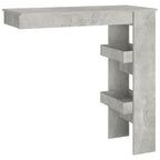 vidaXL Wand-Bartisch Betongrau 102x45x103,5 cm Holzwerkstoff