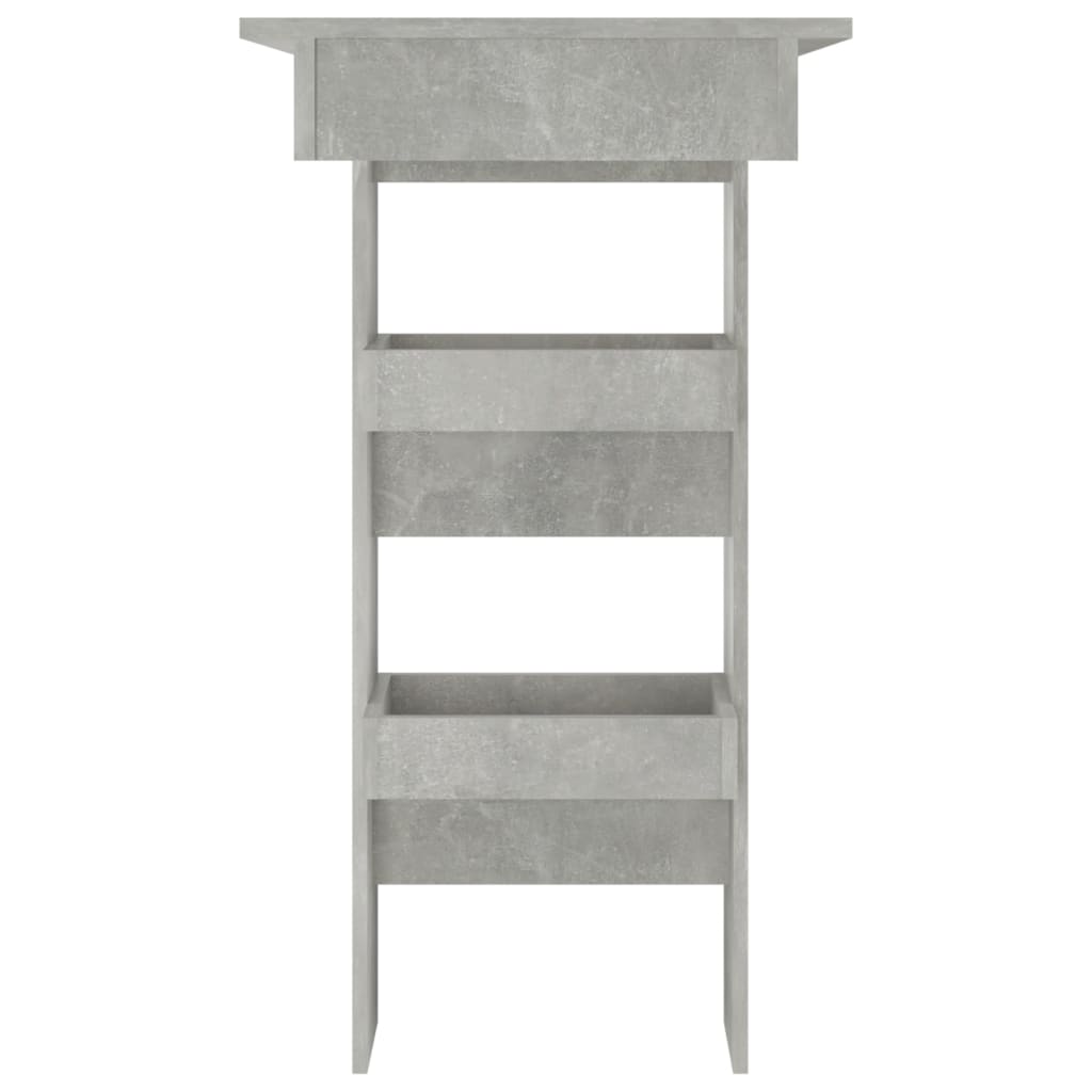 vidaXL Wand-Bartisch Betongrau 102x45x103,5 cm Holzwerkstoff