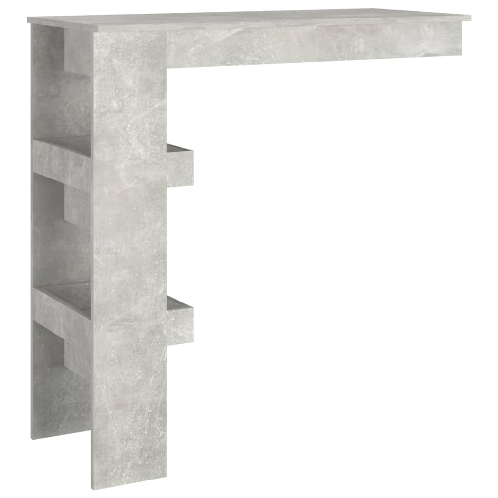 vidaXL Wand-Bartisch Betongrau 102x45x103,5 cm Holzwerkstoff