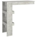 vidaXL Wand-Bartisch Betongrau 102x45x103,5 cm Holzwerkstoff