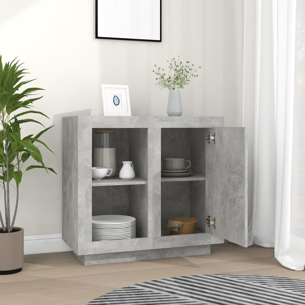 vidaXL Sideboard Betongrau 80x40x75 cm