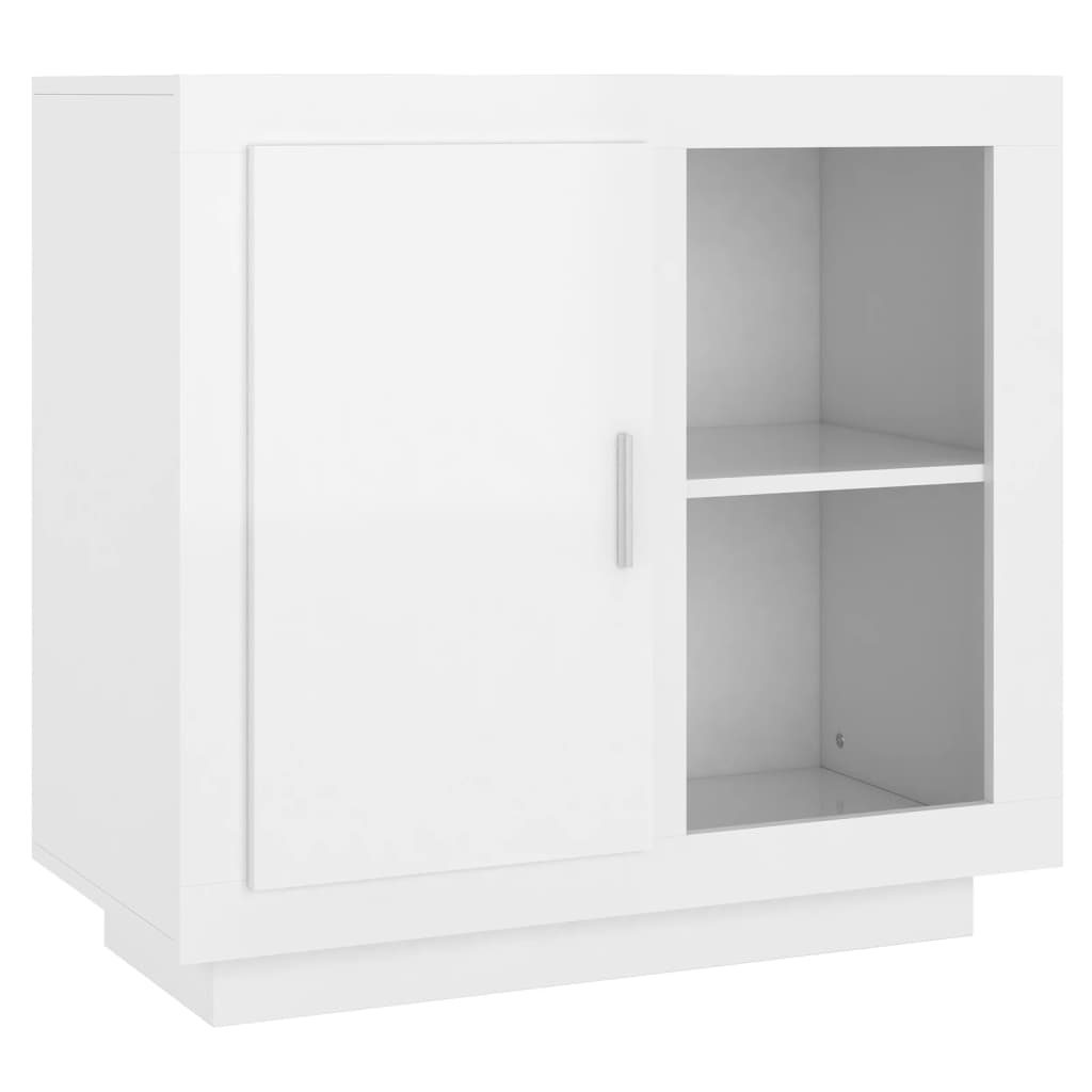 vidaXL Sideboard Hochglanz-Weiß 80x40x75 cm