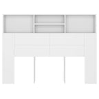 vidaXL Kopfteilschrank Weiß 140 x 19 x 103,5 cm
