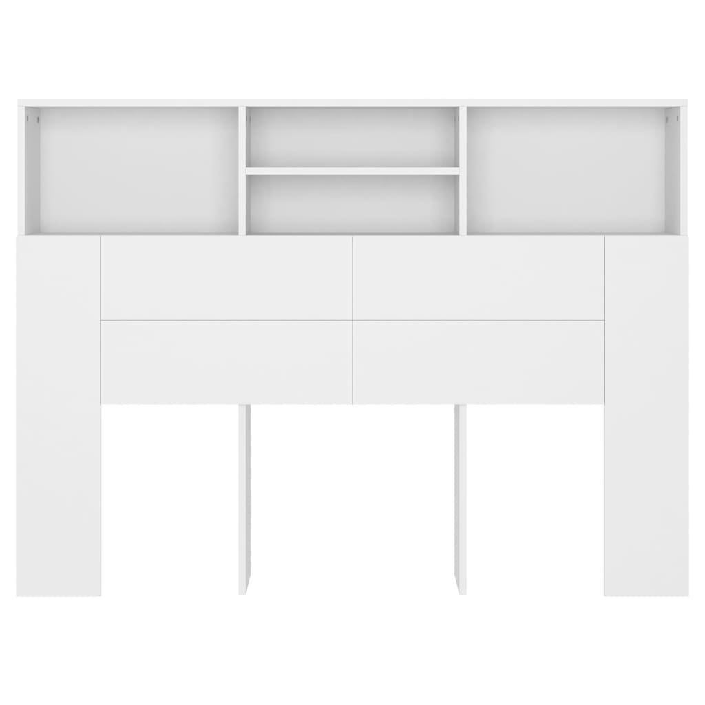 vidaXL Kopfteilschrank Weiß 140 x 19 x 103,5 cm