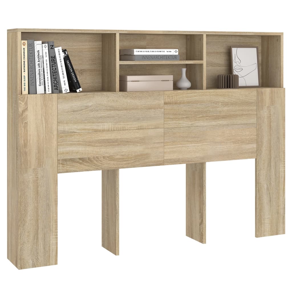 vidaXL Kopfteilschrank Sonoma-Eiche 140 x 19 x 103,5 cm