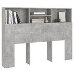 vidaXL Kopfteil mit Ablagen Betongrau 140x19x103,5 cm