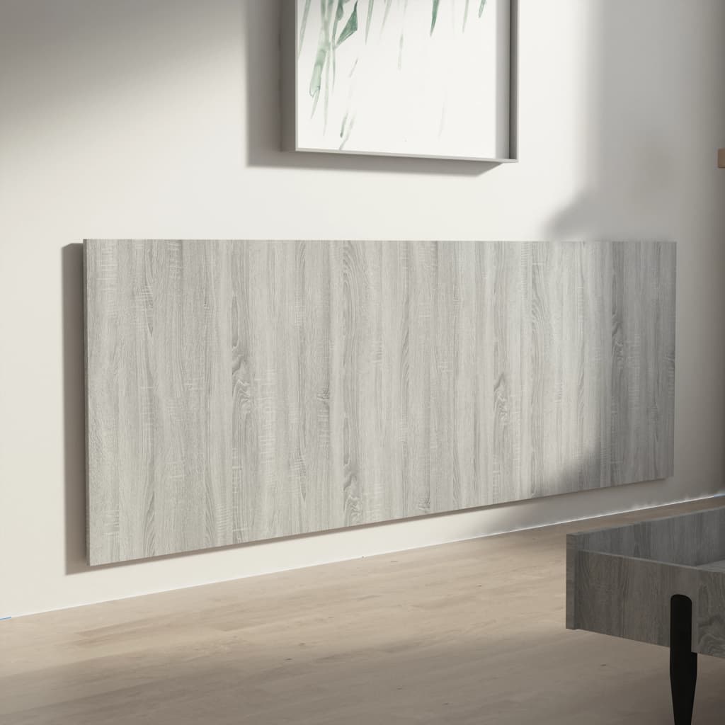 vidaXL Wand Kopfteil Grau Sonoma 240x1,5x80 cm Holzwerkstoff