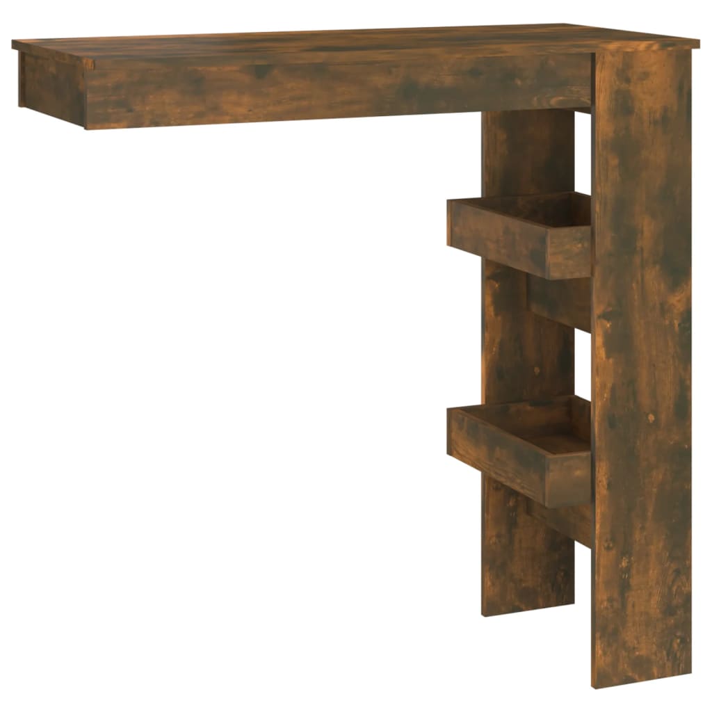 vidaXL Wand-Bartisch Räuchereiche 102x45x103,5 cm Holzwerkstoff