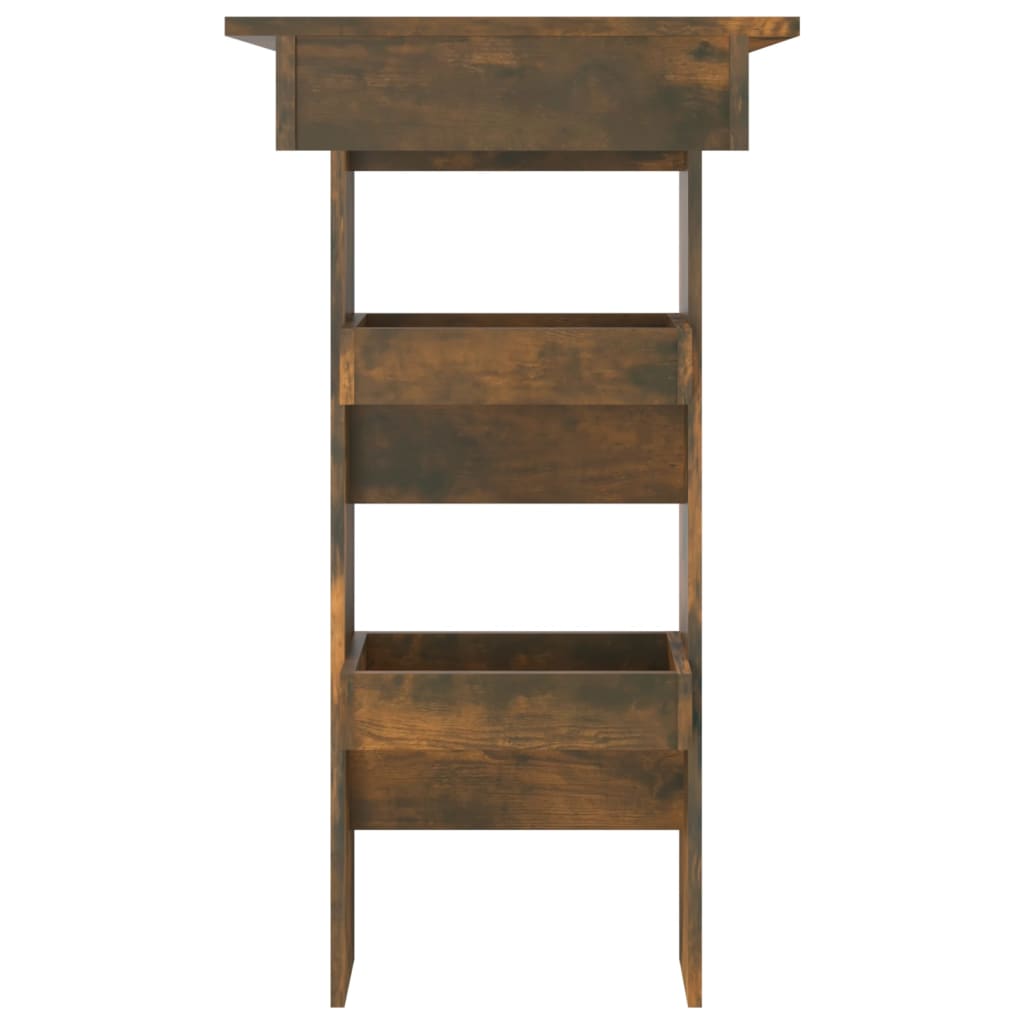 vidaXL Wand-Bartisch Räuchereiche 102x45x103,5 cm Holzwerkstoff
