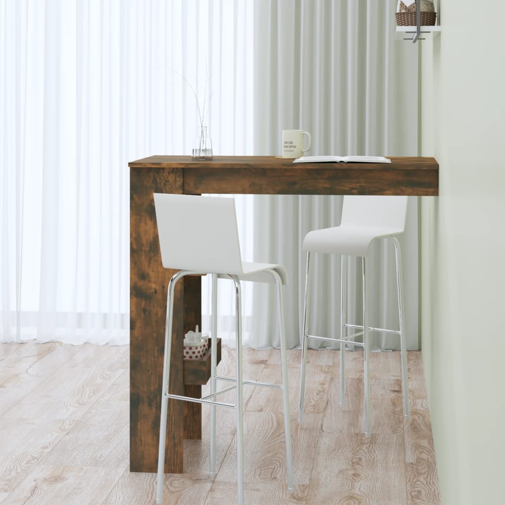 vidaXL Wand-Bartisch Räuchereiche 102x45x103,5 cm Holzwerkstoff