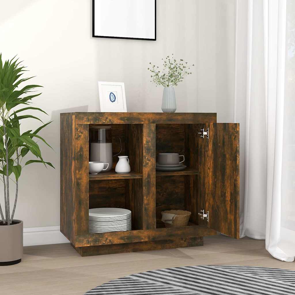 vidaXL Sideboard Räuchereiche 80x40x75 cm