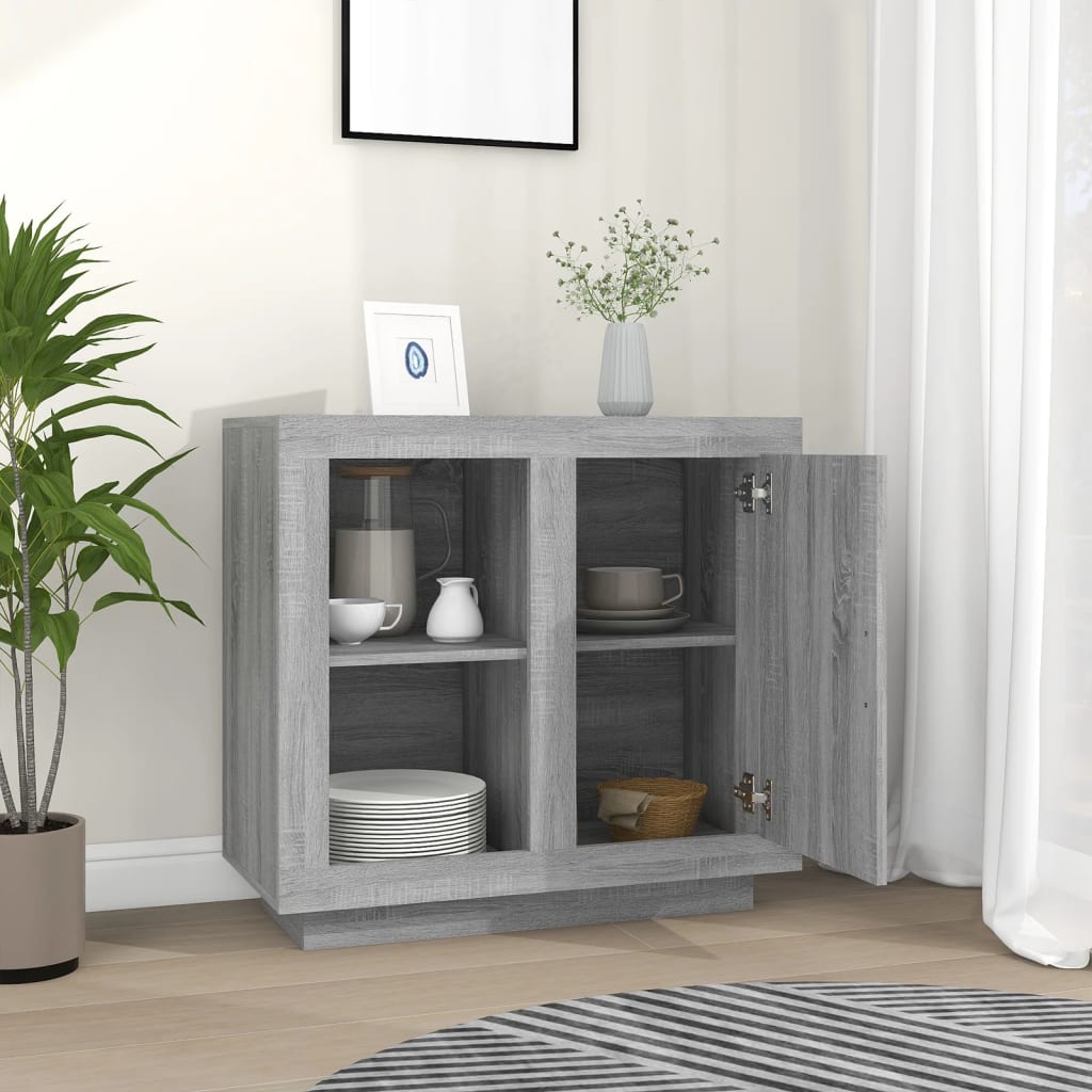 vidaXL Sideboard Grau Sonoma 80x40x75 cm