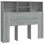 vidaXL Kopfteil mit Ablagen Grau Sonoma 120x19x103,5 cm