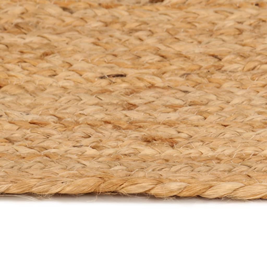 vidaXL Teppich Jute Geflochten 180 cm Rund