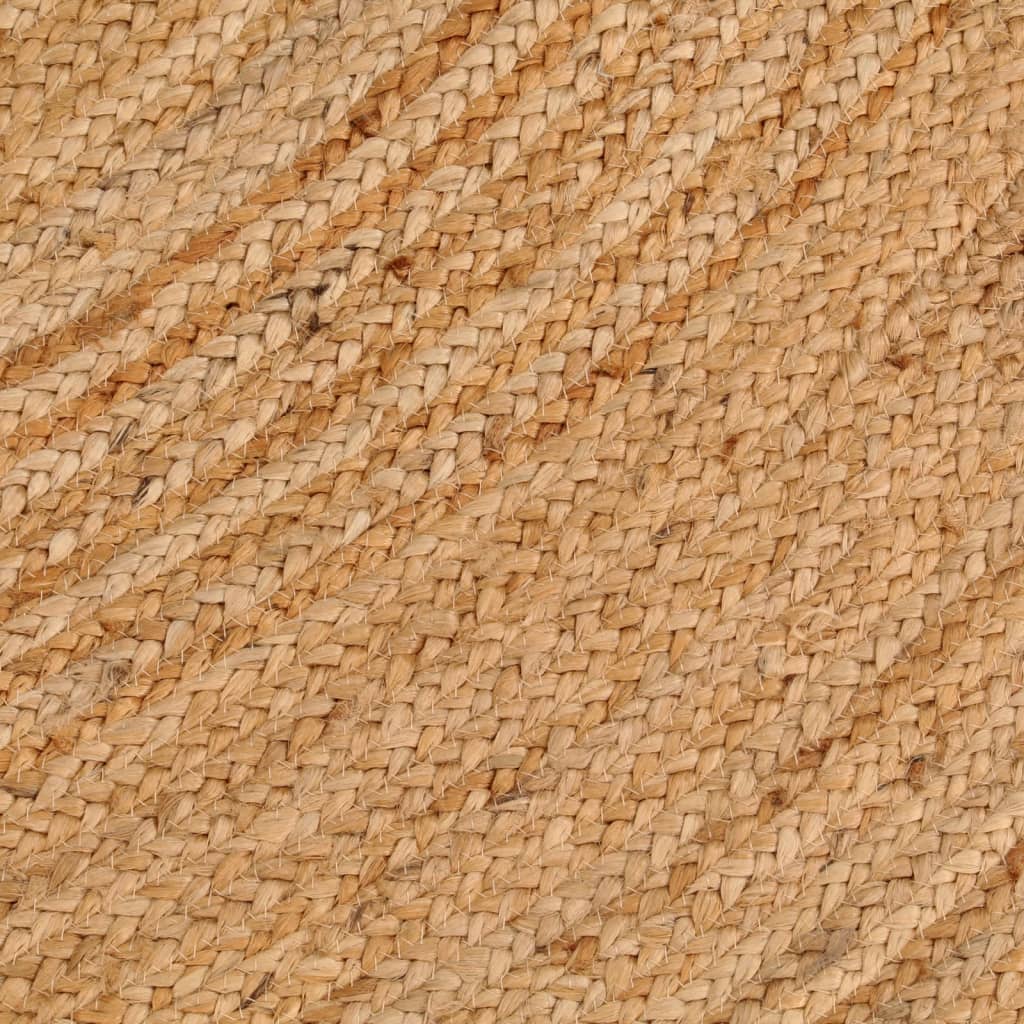 vidaXL Teppich Jute Geflochten 180 cm Rund