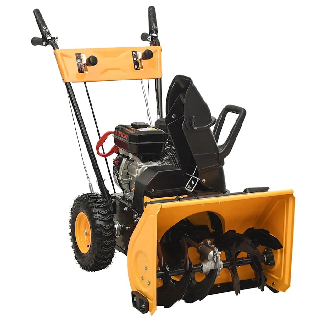 vidaXL 4-in-1 Schneefräse und Kehrmaschine Set Benzinbetrieben 6,5 PS