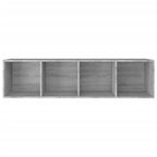 vidaXL Bücherschrank/TV-Schrank Grau Sonoma 36x30x143 cm Holzwerkstoff