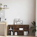 vidaXL Bücherregal/Sideboard Räuchereiche 66×30×130 cm Holzwerkstoff