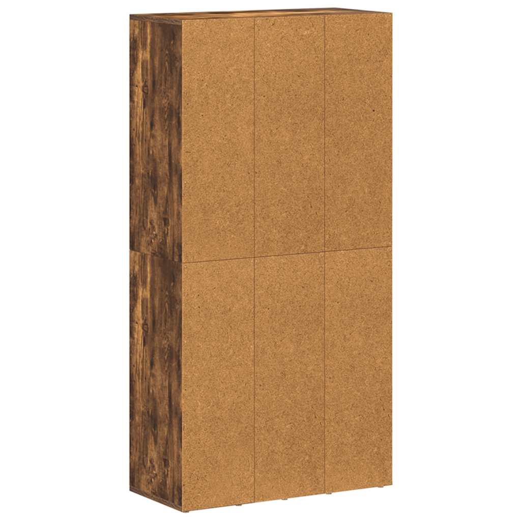 vidaXL Bücherregal/Sideboard Räuchereiche 66×30×130 cm Holzwerkstoff