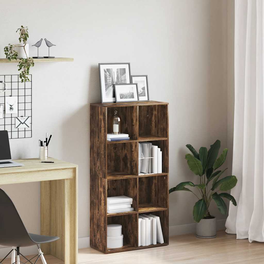 vidaXL Bücherregal/Sideboard Räuchereiche 66×30×130 cm Holzwerkstoff
