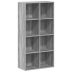 vidaXL Bücherregal/Sideboard Grau Sonoma 66×30×130 cm Holzwerkstoff
