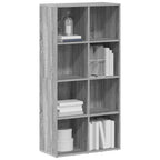 vidaXL Bücherregal/Sideboard Grau Sonoma 66×30×130 cm Holzwerkstoff