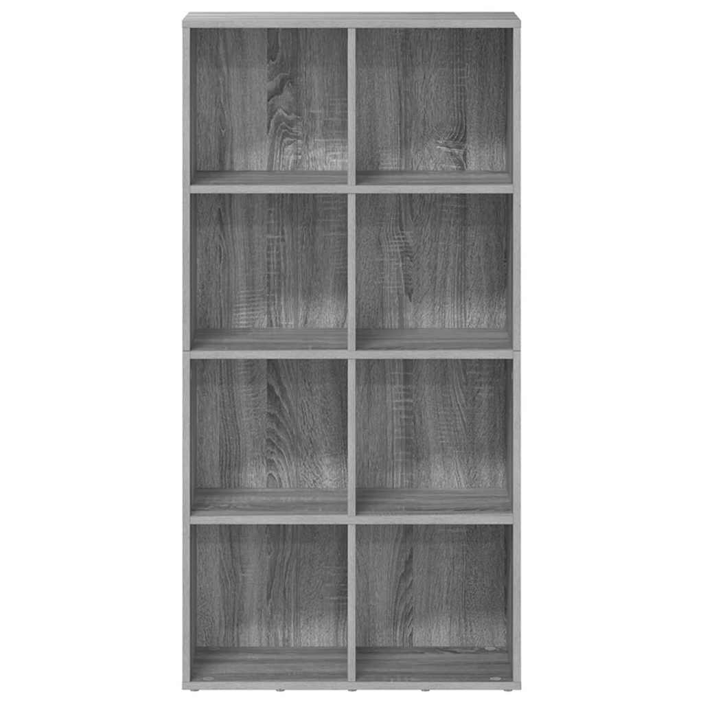 vidaXL Bücherregal/Sideboard Grau Sonoma 66×30×130 cm Holzwerkstoff