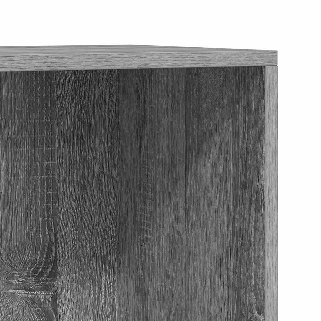 vidaXL Bücherregal/Sideboard Grau Sonoma 66×30×130 cm Holzwerkstoff