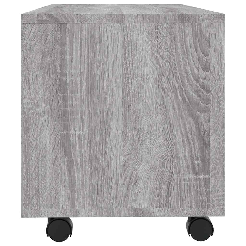 vidaXL TV-Schrank mit Rollen Grau Sonoma 90x35x35 cm Holzwerkstoff