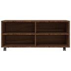 vidaXL TV-Schrank mit Rollen Braun Eiche 90x35x35 cm Holzwerkstoff
