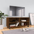 vidaXL TV-Schrank mit Rollen Braun Eiche 90x35x35 cm Holzwerkstoff