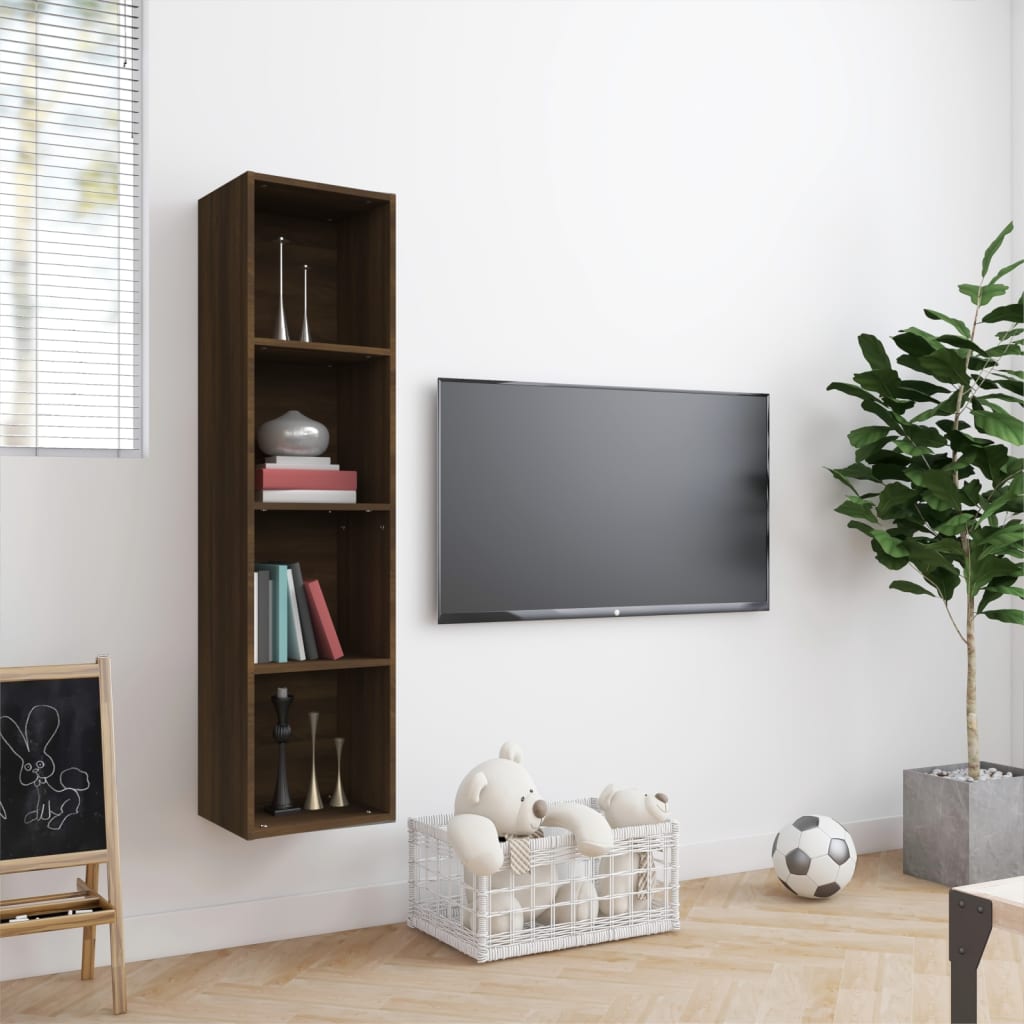 vidaXL Bücherschrank/TV-Schrank Eichen-Optik 143x30x36cm Holzwerkstoff