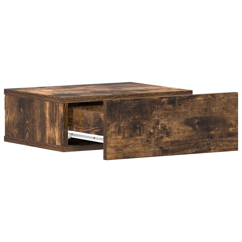 vidaXL Hängender Nachttisch Räuchereiche 40x30x15 cm Holzwerkstoff