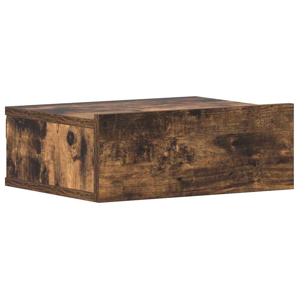vidaXL Hängender Nachttisch 2Stk Räuchereiche 40x30x15cm Holzwerkstoff