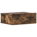 vidaXL Hängender Nachttisch 2Stk Räuchereiche 40x30x15cm Holzwerkstoff