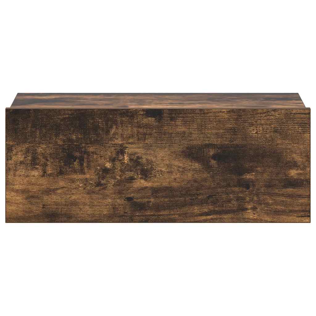 vidaXL Hängender Nachttisch 2Stk Räuchereiche 40x30x15cm Holzwerkstoff
