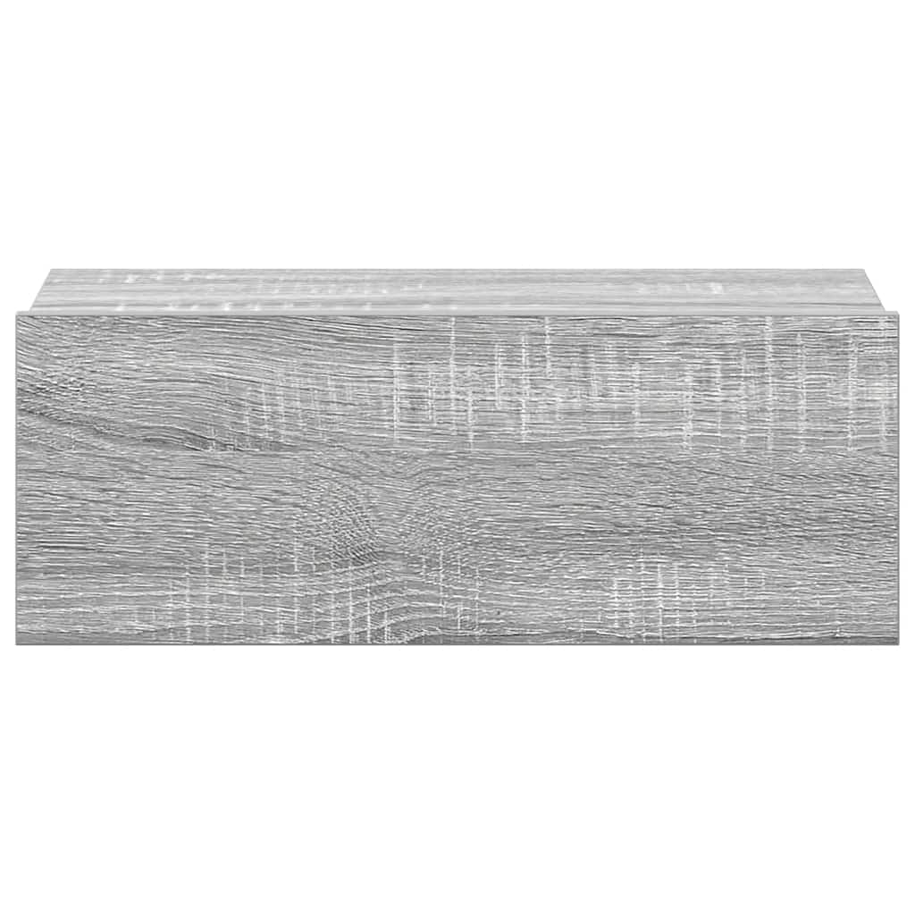 vidaXL Hängender Nachttisch Grau Sonoma 40x30x15 cm Holzwerkstoff