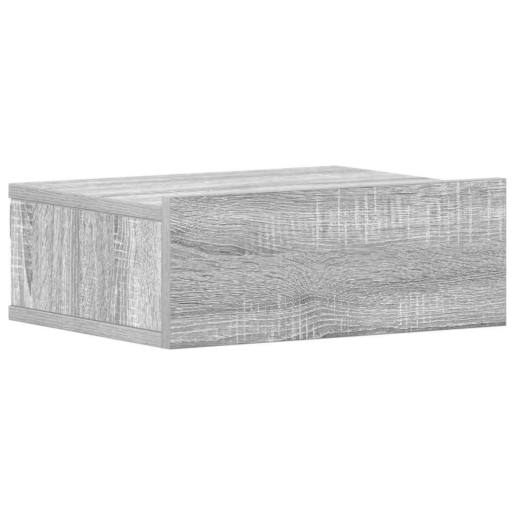 vidaXL Hängende Nachttische 2 Stk. Grau Sonoma 40x30x15 cm